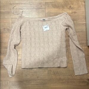 American Eagle Outfitters Off-the-Shoulder Knit Sweater